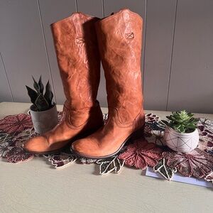 Frye Light Tan Leather Cowboy Boot 8.5 *